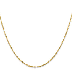 14K 20 inch 1.5mm Ultra Diamond-cut Rope with Lobster Clasp Chain