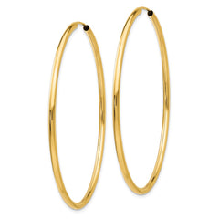 14k 2x54mm Polished Round Endless Tube Hoop Earrings