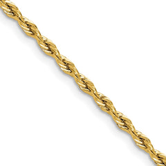 14ky 2.5mm Semi-Solid Rope Chain
