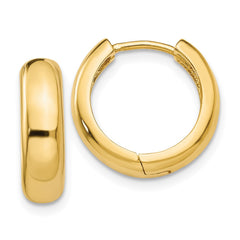 14k Round Hinged Hoop Earrings