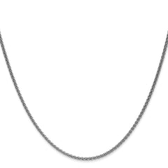 14K White Gold 18 inch 1.7mm Spiga with Lobster Clasp Chain