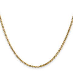 14K 20 inch 2.2mm Forzantine Cable with Lobster Clasp Chain