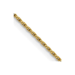 14K 18 inch 1mm Round Parisian Wheat with Lobster Clasp Chain
