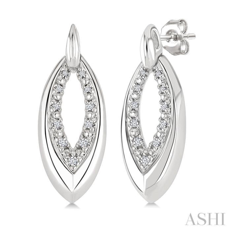 .10CTRDDM OVAL INER LINK EARRINGS SL-S*