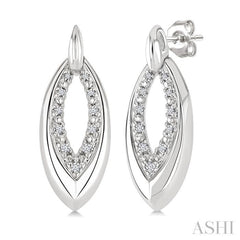 .10CTRDDM OVAL INER LINK EARRINGS SL-S*