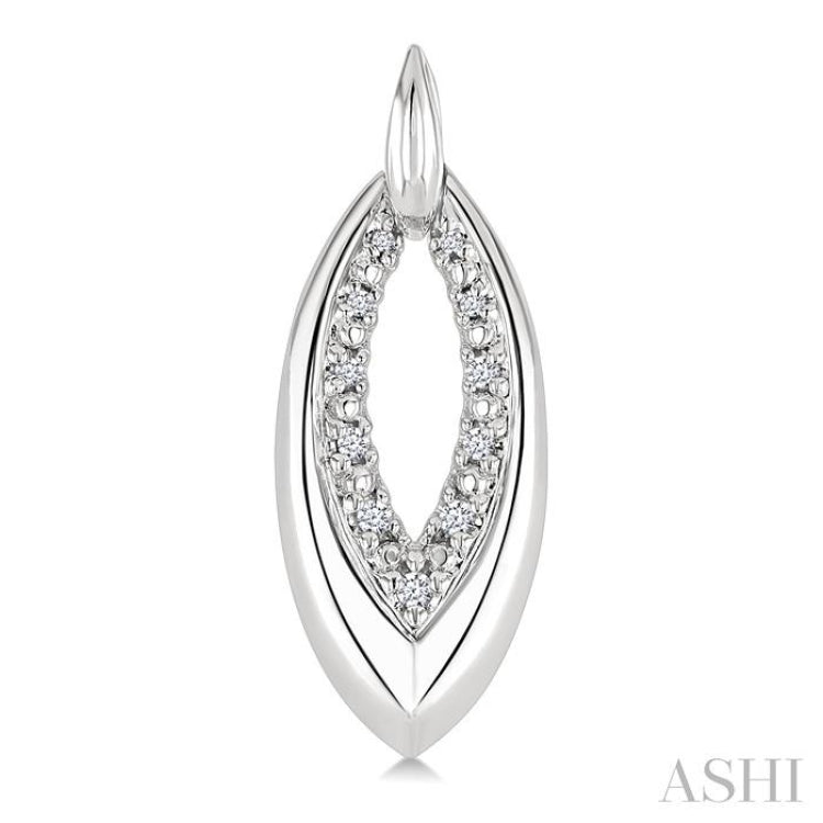 .10CTRDDM OVAL INER LINK EARRINGS SL-S*