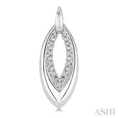 .10CTRDDM OVAL INER LINK EARRINGS SL-S*