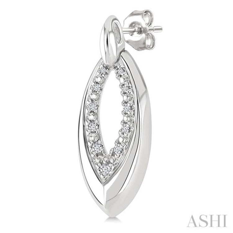 .10CTRDDM OVAL INER LINK EARRINGS SL-S*