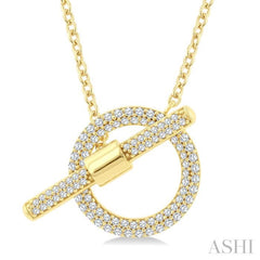 .55CTRDDM CIRCLE TOGGLE NK YG 14K-G*