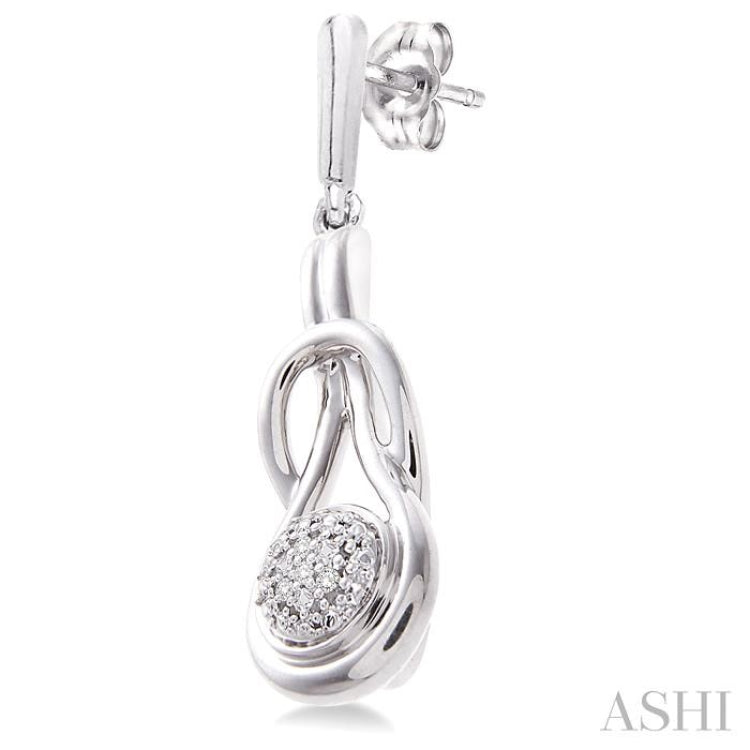 1/50 Ctw Single Cut Diamond Fashion Earrings in Sterling Silver