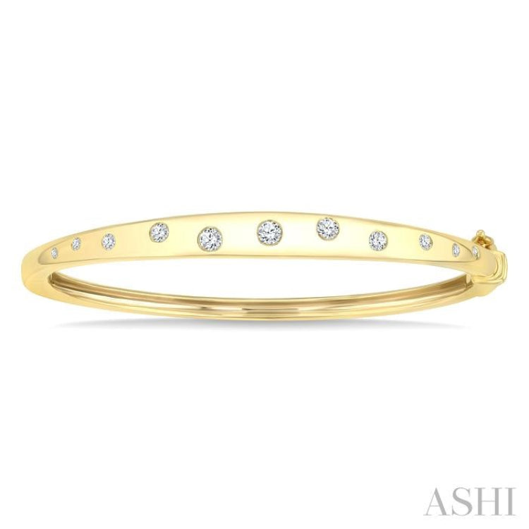 .50CTRDDM MOSAIC BANGLE YG 10K-G*