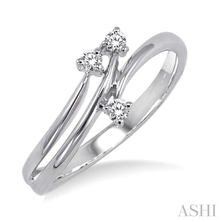 1/10 ctw Round Cut Diamond Ring in 10K White Gold