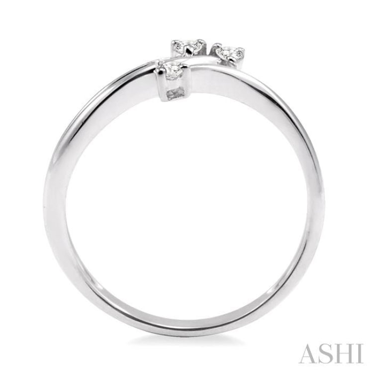 1/10 ctw Round Cut Diamond Ring in 10K White Gold