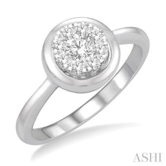 1/3 ctw Round Diamond Lovebright Ring in 14K White Gold
