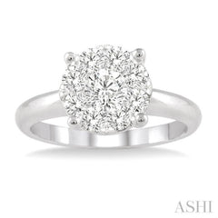 1 ctw Lovebright Round Cut Diamond Bridal Ring in 14K White Gold