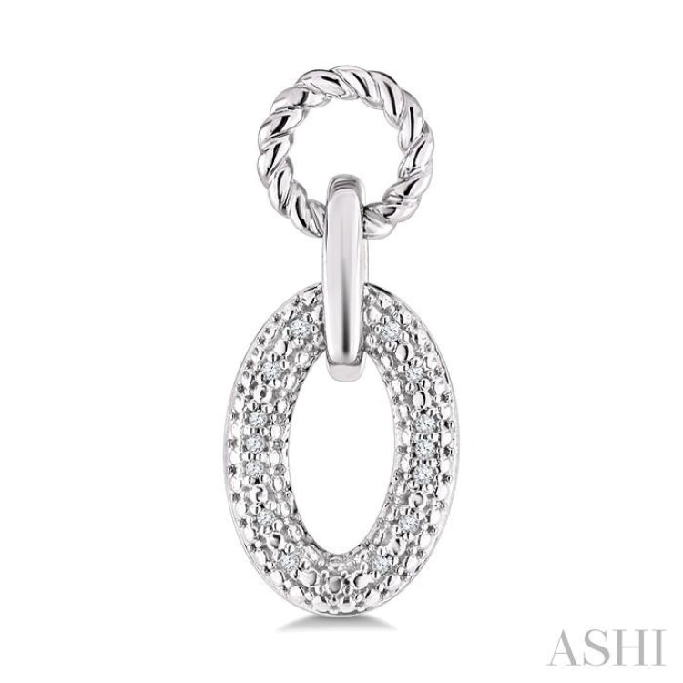 .10CTRDDM OVAL LINK EARRINGS SL-S*