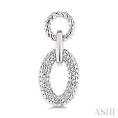 .10CTRDDM OVAL LINK EARRINGS SL-S*