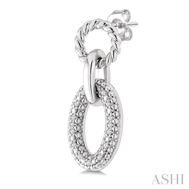 .10CTRDDM OVAL LINK EARRINGS SL-S*
