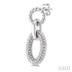 .10CTRDDM OVAL LINK EARRINGS SL-S*