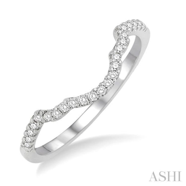 1/20 ctw Round Cut Diamond Wedding Band in 14K White Gold