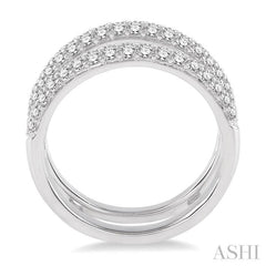 1 ctw Round Cut Diamond Insert Ring in 14K White Gold