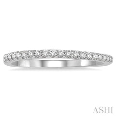 1/10 ctw Round Cut Diamond Wedding Band in 14K White Gold
