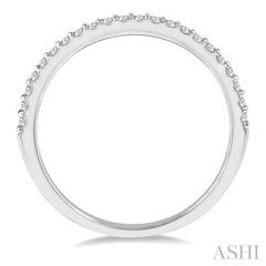 1/10 ctw Round Cut Diamond Wedding Band in 14K White Gold