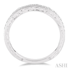 1/6 Ctw Round Cut Diamond Wedding Band in 14K White Gold
