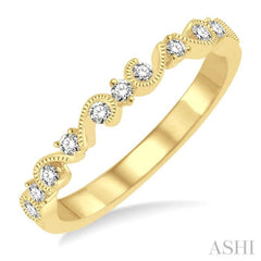 1/5 ctw Round Cut Diamond Stack Band in 14K Yellow Gold