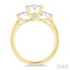 1 ctw Lovebright Round Cut Diamond Ring in 14K Yellow and White Gold