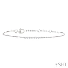 1/10 Ctw Single Cut Diamond Fashion Bracelet in Sterling Silver