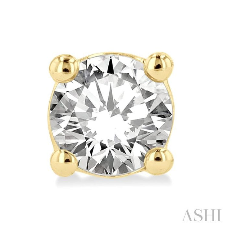 5/8 ctw Round Cut Diamond Stud Earring in 14K Yellow Gold