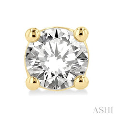 5/8 ctw Round Cut Diamond Stud Earring in 14K Yellow Gold