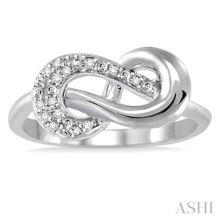 1/20 Ctw Single Cut Diamond Ring in Sterling Silver