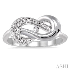 1/20 Ctw Single Cut Diamond Ring in Sterling Silver