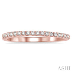 1/6 ctw Round Cut Diamond Wedding Band in 14K Rose Gold