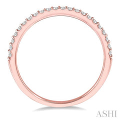 1/6 ctw Round Cut Diamond Wedding Band in 14K Rose Gold