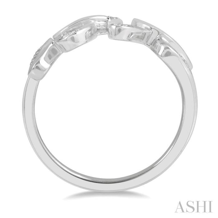 1/20 ctw Love Scribed Round Cut Diamond Ring in Sterling Silver