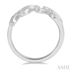 1/20 ctw Love Scribed Round Cut Diamond Ring in Sterling Silver