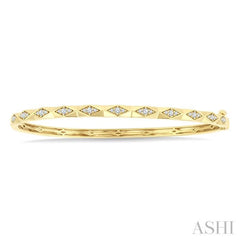 .33CTRDDM GEOMETRIC SHPE BANGLE YG10K-G*