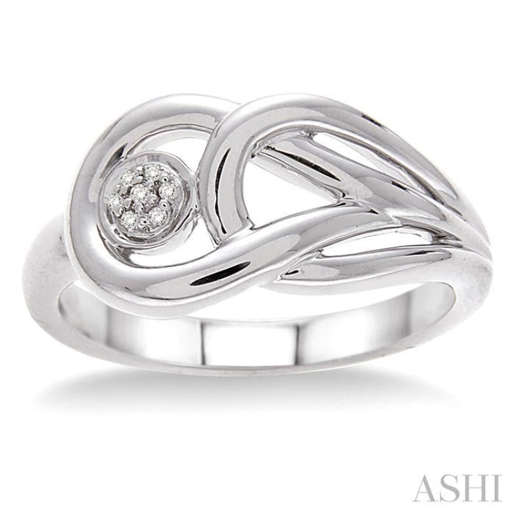 1/50 Ctw Single Cut Diamond Fashion Ring in Sterling Silver