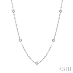 2.00 Ctw Round Cut Diamond Fashion Necklace in 14K White Gold