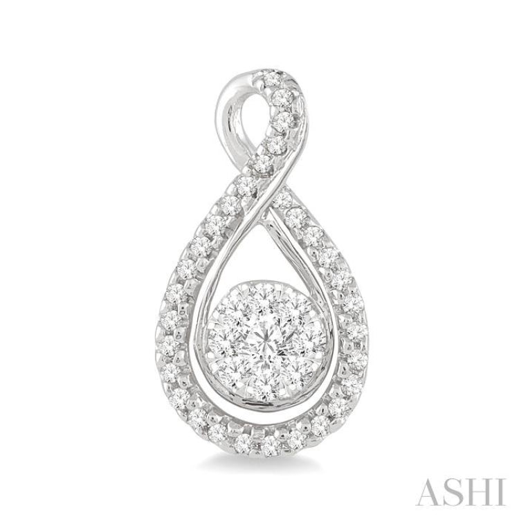 1/2 ctw Lovebright Round Cut Diamond Earrings in 14K White Gold