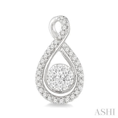 1/2 ctw Lovebright Round Cut Diamond Earrings in 14K White Gold
