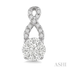 1/3 ctw Lovebright Round Cut Diamond Earrings in 14K White Gold
