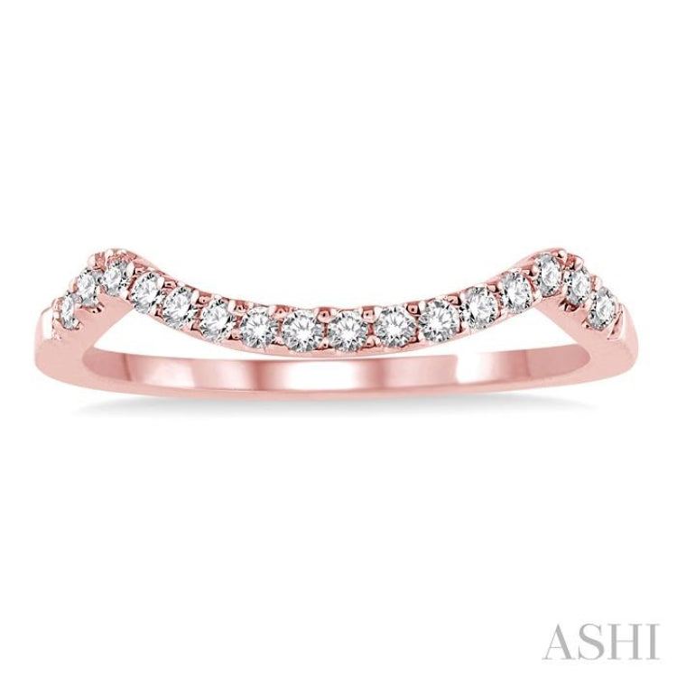 1/5 ctw Round Cut Diamond Wedding Band in 14K Rose Gold