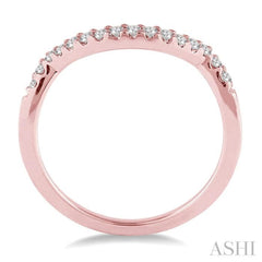 1/5 ctw Round Cut Diamond Wedding Band in 14K Rose Gold
