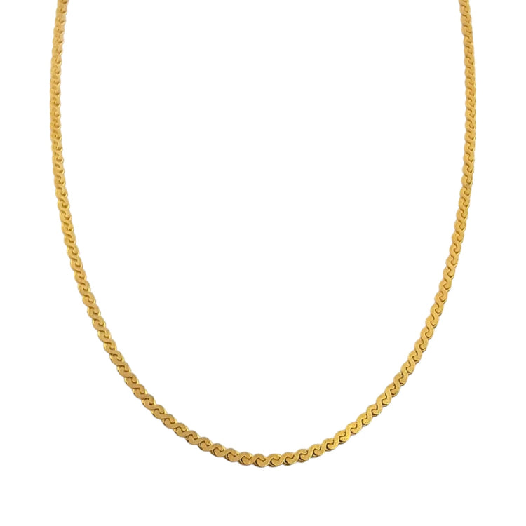 APPRAISED $500- 14KT Yellow Gold 15.5" In Length S Link Chain