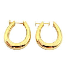 APPRAISED $1600- 14KT Yellow Gold Oval Hoops (6.5-4.5MM) with Non-Pierced Screwbacks