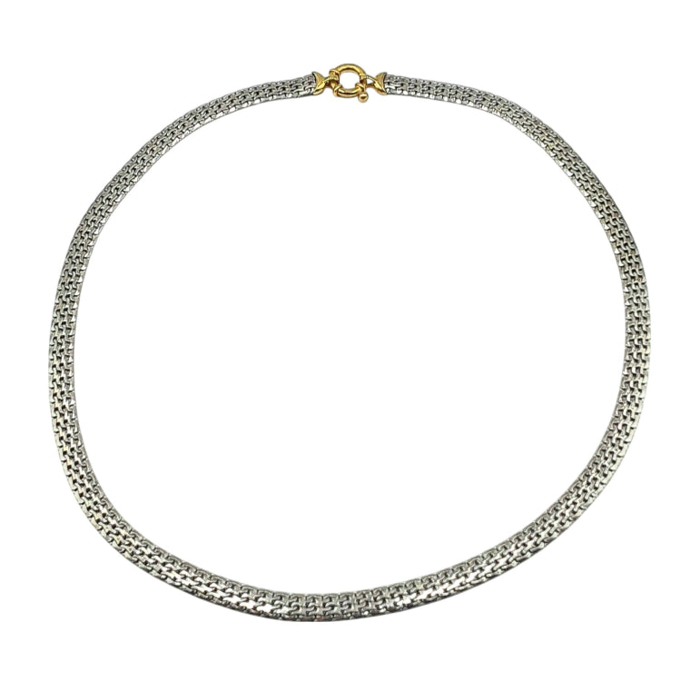 APPRAISED $5000- Platinum and 18KT Yellow Gold Bismark Style Necklace